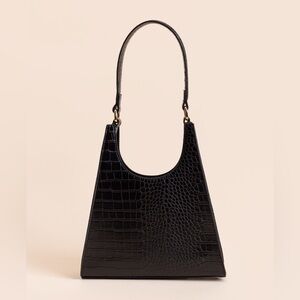 Francesca’s Sophia 90’s Croc Trapeze Hobo in Black – Brand New With Tags!
